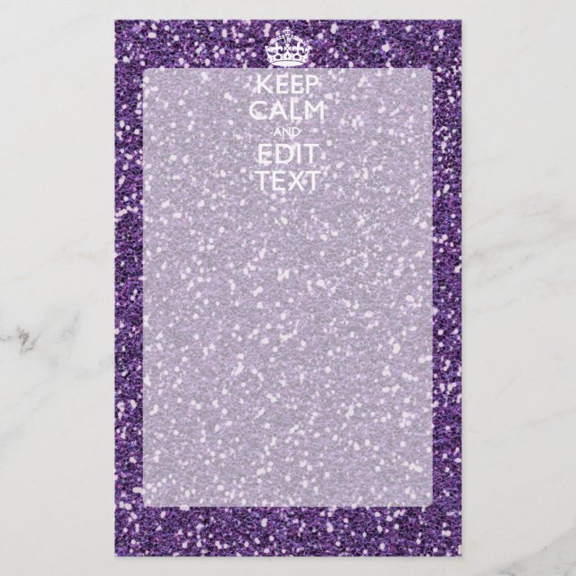 Behalt Ruhe und Lila Mauve Briefpapier (Vorderseite)
