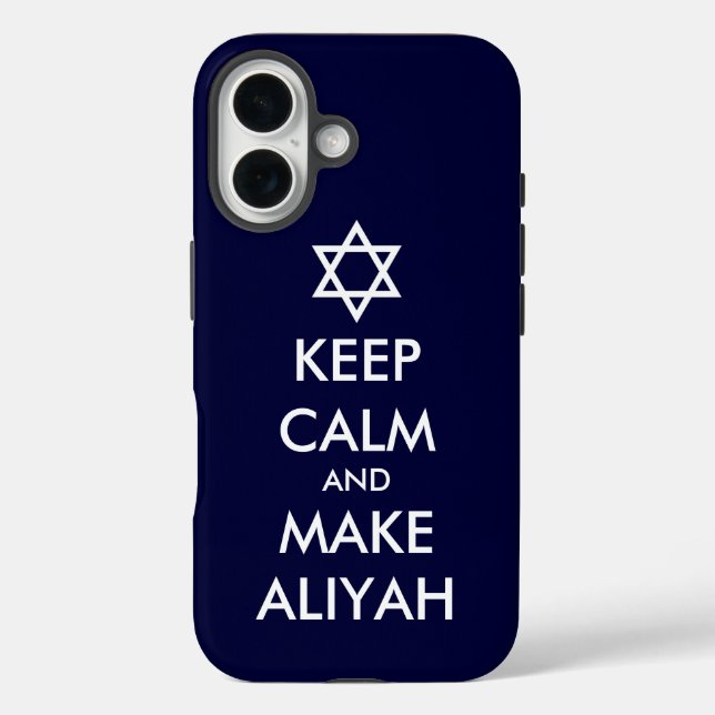 Behalt Ruhe und mache Aliyah iPhone 16 Hülle (Rückseite)