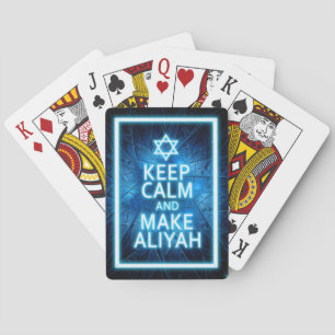 Behalt Ruhe und mache Aliyah Spielkarten