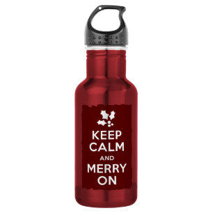 Behalt Ruhe und Merry On Trinkflasche
