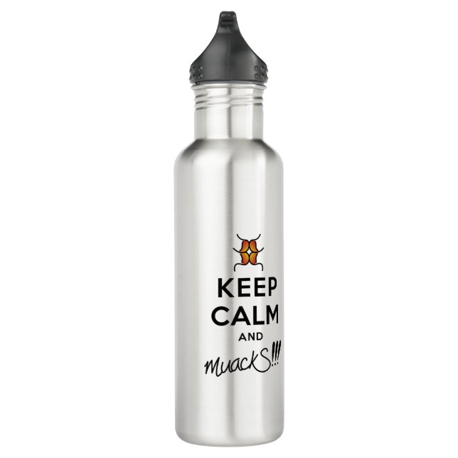 Behalt Ruhe und MuackS!!! Edelstahlflasche (Rechts)