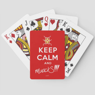Behalt Ruhe und MuackS!!! Red&White Spielkarten