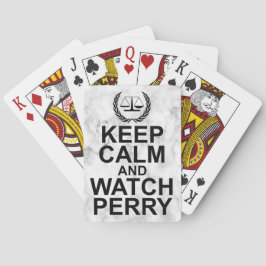 Behalt Ruhe und Perry  Rechtlicher Spaß Spielkarten