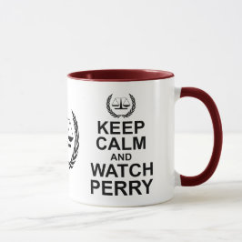 Behalt Ruhe und Perry Rechtlicher Spaß Tasse