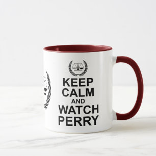 Behalt Ruhe und Perry  Rechtlicher Spaß Tasse