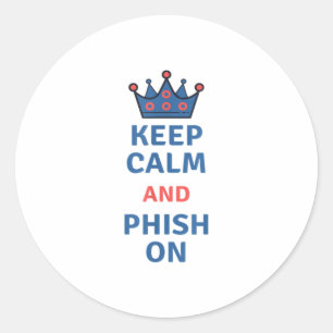 Behalt Ruhe und Phish On T-Shirt TShirt Runder Aufkleber