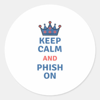 Behalt Ruhe und Phish On T-Shirt TShirt Runder Aufkleber