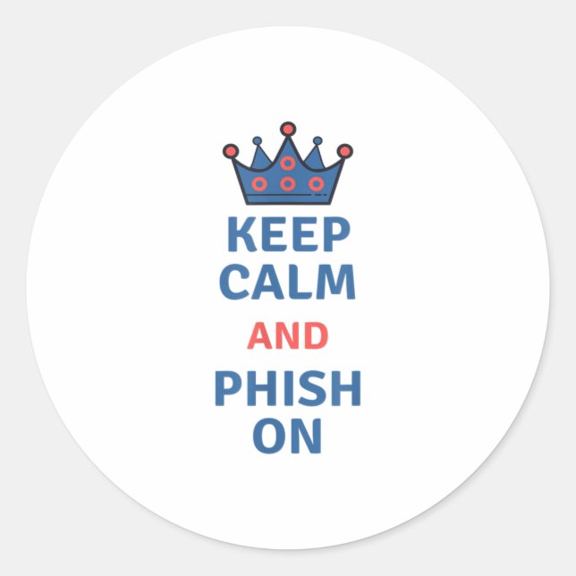 Behalt Ruhe und Phish On T-Shirt TShirt Runder Aufkleber (Vorderseite)