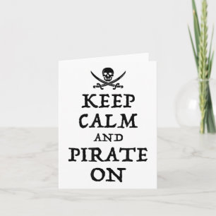 Behalt Ruhe und Pirate auf lustigen Gesprächen wie Karte