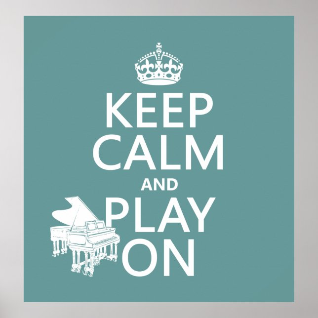 Behalt Ruhe und Play On (Klavier) (beliebige Hinte Poster (Vorne)