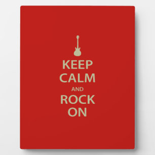 Behalt Ruhe und Rock On! Fotoplatte