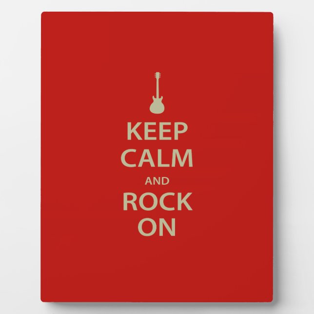 Behalt Ruhe und Rock On! Fotoplatte (Vorderseite)
