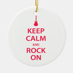 Behalt Ruhe und Rock On! Keramikornament