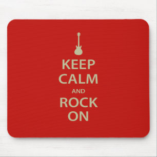 Behalt Ruhe und Rock On! Mousepad