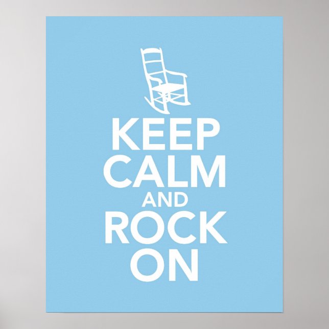 Behalt Ruhe und Rock On Poster (Vorne)