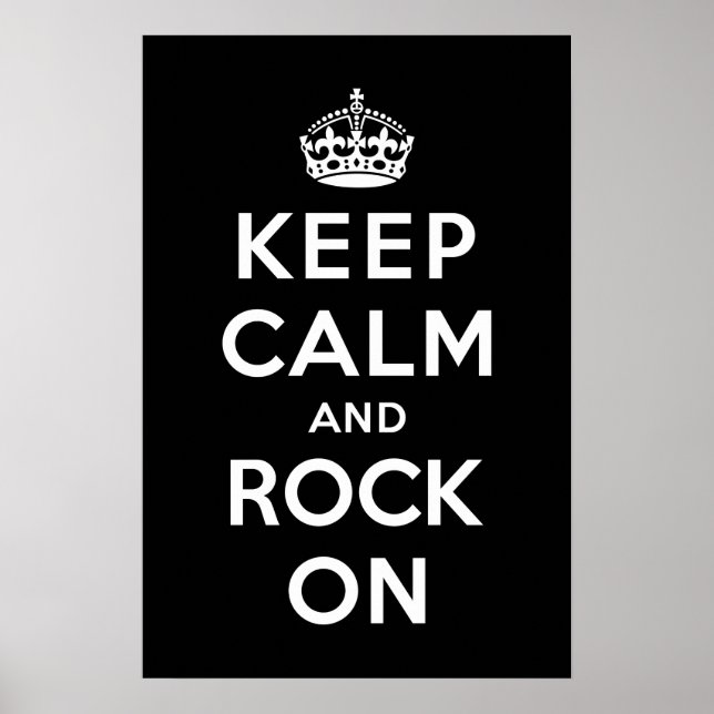Behalt Ruhe und Rock On Poster (Vorne)
