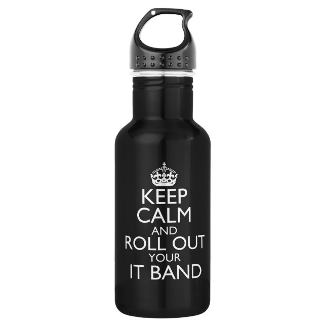 Behalt Ruhe und Roll-out Deiner IT Band Wasserflas Edelstahlflasche (Vorderseite)