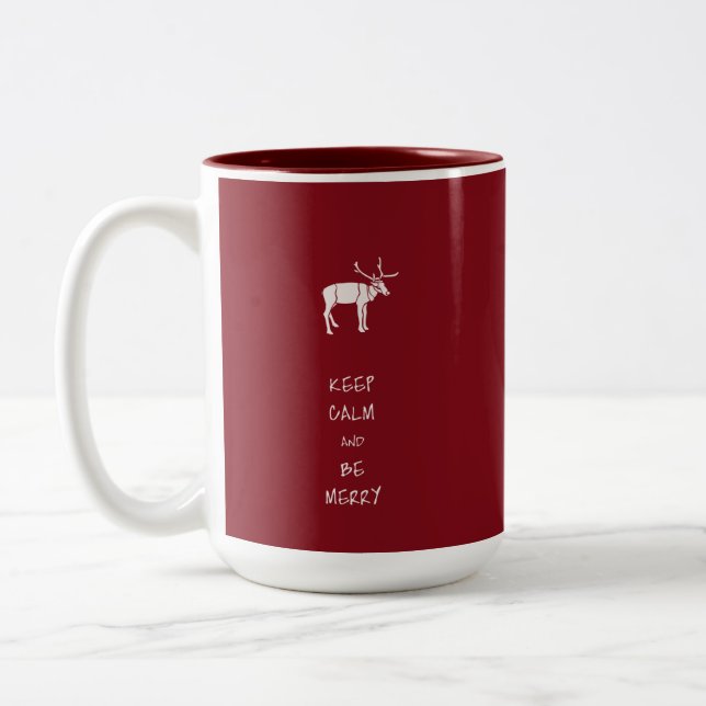 Behalt Ruhe und sei fröhlich Zweifarbige Tasse (Links)