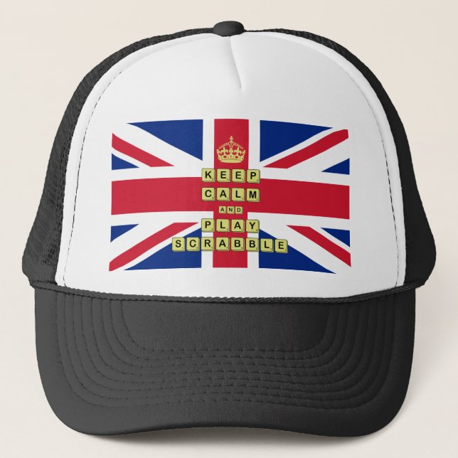 Behalt Ruhe und Spiel Truckerkappe (Vorderseite)