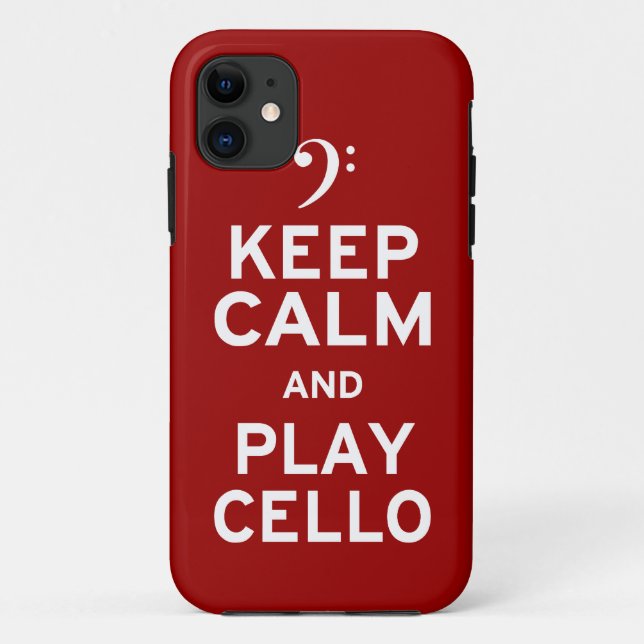 Behalt Ruhe und spiele Cello Case-Mate iPhone Hülle (Rückseite)