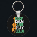 Behalt Ruhe und spiele Cello Funny Cellist Musicia Schlüsselanhänger<br><div class="desc">Vintages Retro-Orchestermusik-Fan-Design für diejenigen,  die in einer Musikband oder Symphonie Streichmusikinstrument spielen. Coole klassische Musik Liebesartikel für Cellist,  Musiker und Künstler. Ideal für Cello Musiklehrer,  Orchesterfans und diejenigen,  die Cello oder Liebe spielen Liebe haben. Große Souvenirs,  Weihnachtsgeschenk und Geburtstagsgeschenk für Familien und Freunde.</div>
