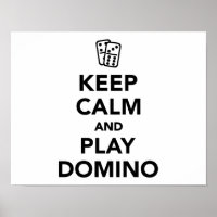 Behalt Ruhe und spiele Domino