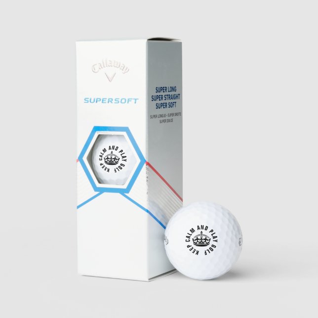 Behalt Ruhe und spiele Golf 3 Pack Golfbälle Calla (Verpackung)