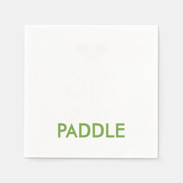 Behalt Ruhe und spiele Paddel Serviette (Vorderseite)