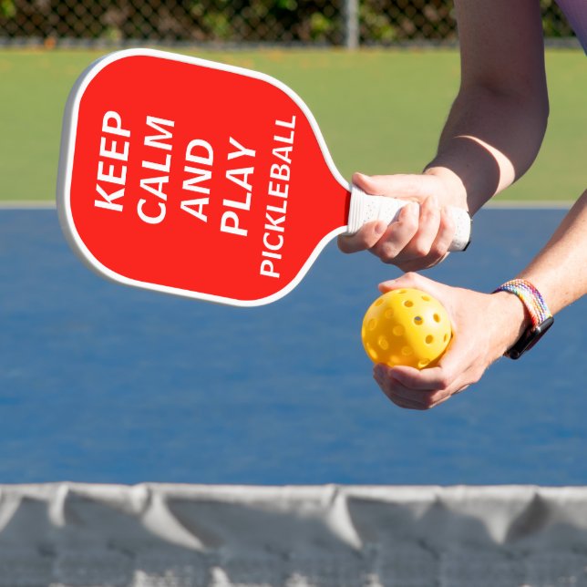 Behalt Ruhe und spiele Pickleball Funny Pickleball Schläger (InSitu)