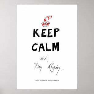 behalt Ruhe und spiele Rugby, tony fernandes Poster