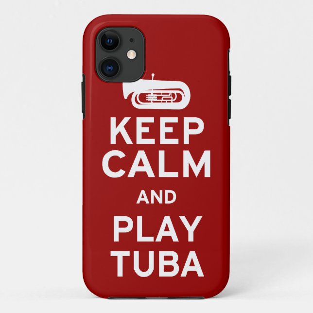 Behalt Ruhe und spiele Tuba Case-Mate iPhone Hülle (Rückseite)
