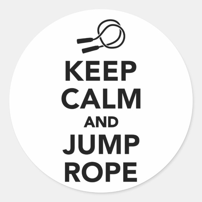 Behalt Ruhe und Sprungseil Runder Aufkleber (Vorderseite)