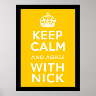 Behalt Ruhe und stimme mit Nick ab ~ Politisches U Poster