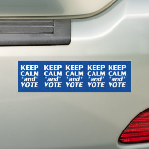 Behalt Ruhe und Stimmtypografie in modernem Weiß Autoaufkleber