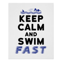 Behalt Ruhe und Swim Fast Funny Fin