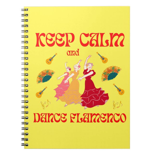 Behalt Ruhe und Tanz Flamenco Notizblock (Vorderseite)