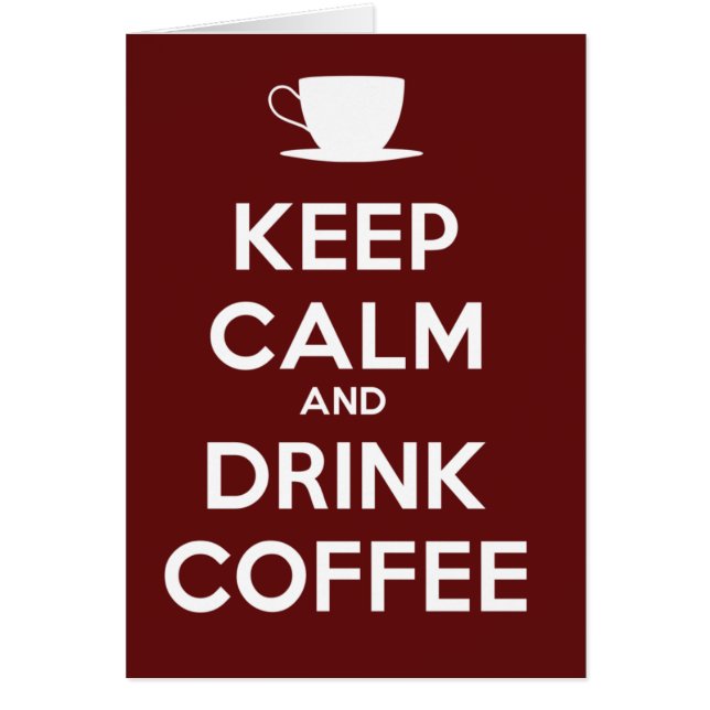Behalt Ruhe und Trink-Kaffee (Vorne)
