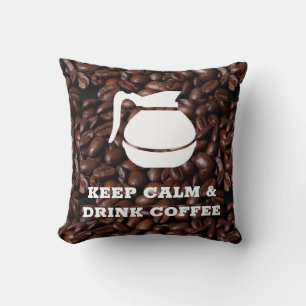 Behalt Ruhe und trinken Kaffee / Kaffeekochen Kissen