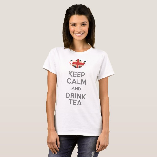 Behalt Ruhe und trinken Tee - T - Shirt für Frauen (Vorne ganz)
