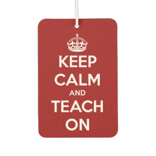 Behalt Ruhe und Unterricht in Rot und Weiß Autolufterfrischer