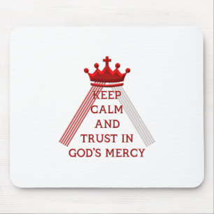 Behalt Ruhe und Vertrauen in Gottes Barmherzigkeit Mousepad