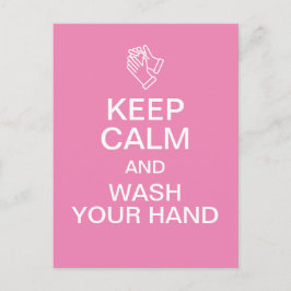 Behalt Ruhe und wasche deine Hand Postkarte