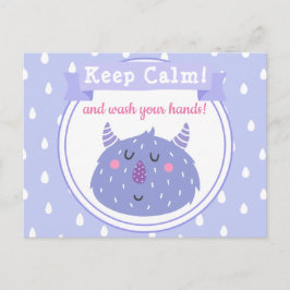 Behalt Ruhe und wasche dir die Hände!Corona-Virus  Postkarte