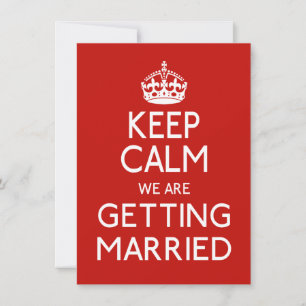 Behalt Ruhe, wir werden heiraten - Hochzeit Einladung