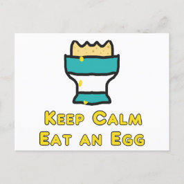 Behalt ruhig essen ein Ei Postkarte