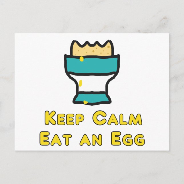 Behalt ruhig essen ein Ei Postkarte (Vorderseite)
