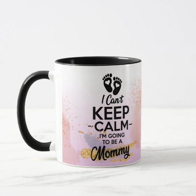 behalt ruhig, ich werde eine Mami. Geschenk junge  Tasse (Links)