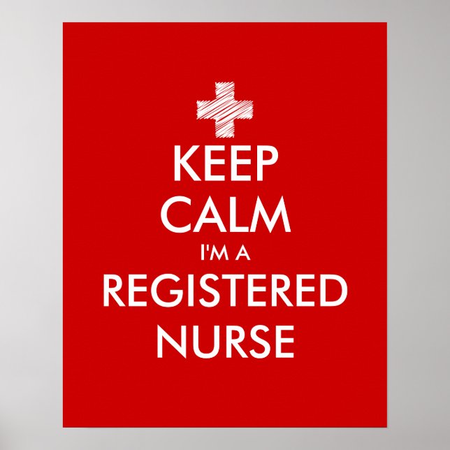 Behalt ruhig i'm als Krankenpflegesposter Poster (Vorne)