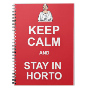 Behalt ruhig und bleibe in Horto Notizblock