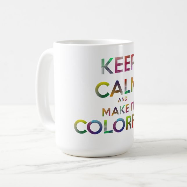 behalt ruhig und farbenfroh kaffeetasse (Vorderseite Links)